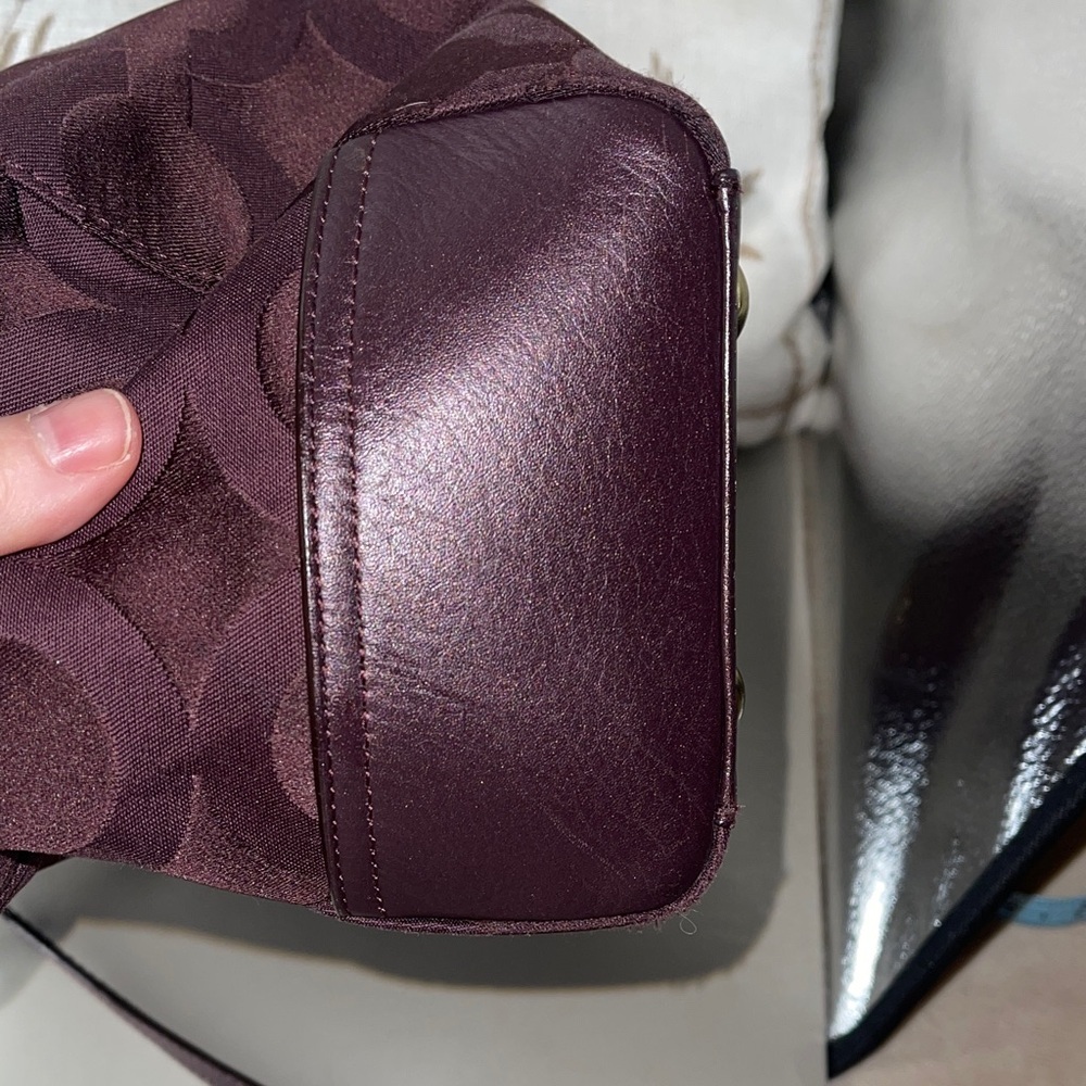 Coach Taylor Op Art Alexis Eggplant Purple Women's Bag G1369-F25501 Coach Classy - Picture 8 of 10